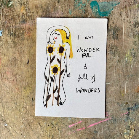 Postkarte Slinga // I am wonderful and full of wonders