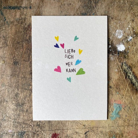 kuki Postkarte // "Liebe sich wer kann"
