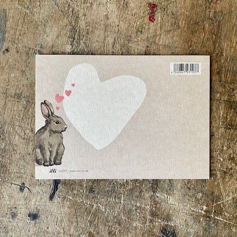 Postkarte illi // Hase in Love