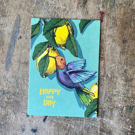 Postkarte illi // Happy Birthday Kolibri