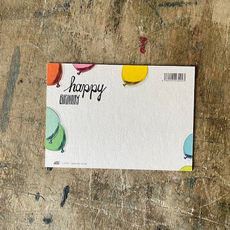Postkarte illi // happy birthday Ballons