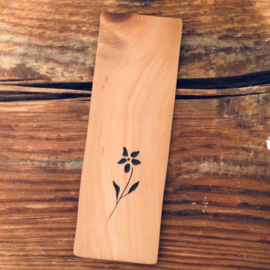 Lesezeichen Holz /Blume