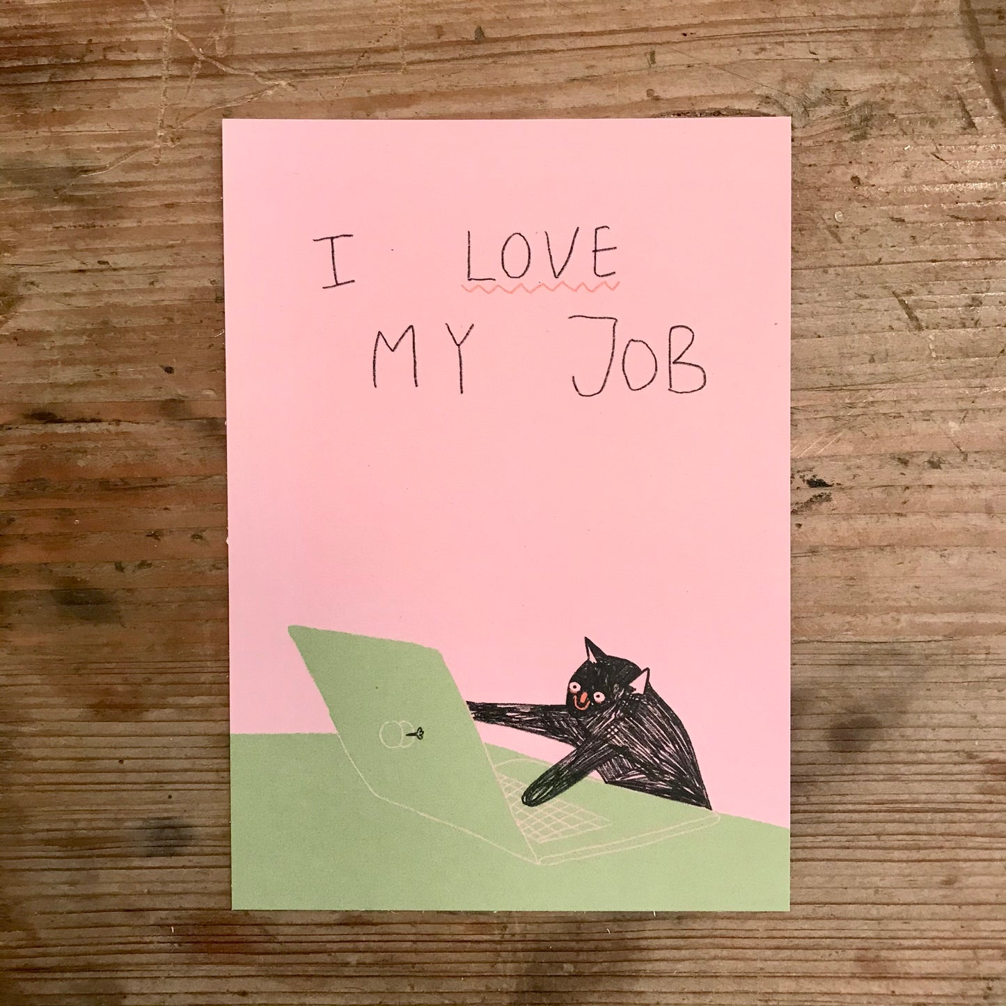 Postkarte Slinga // I LOVE MY JOB
