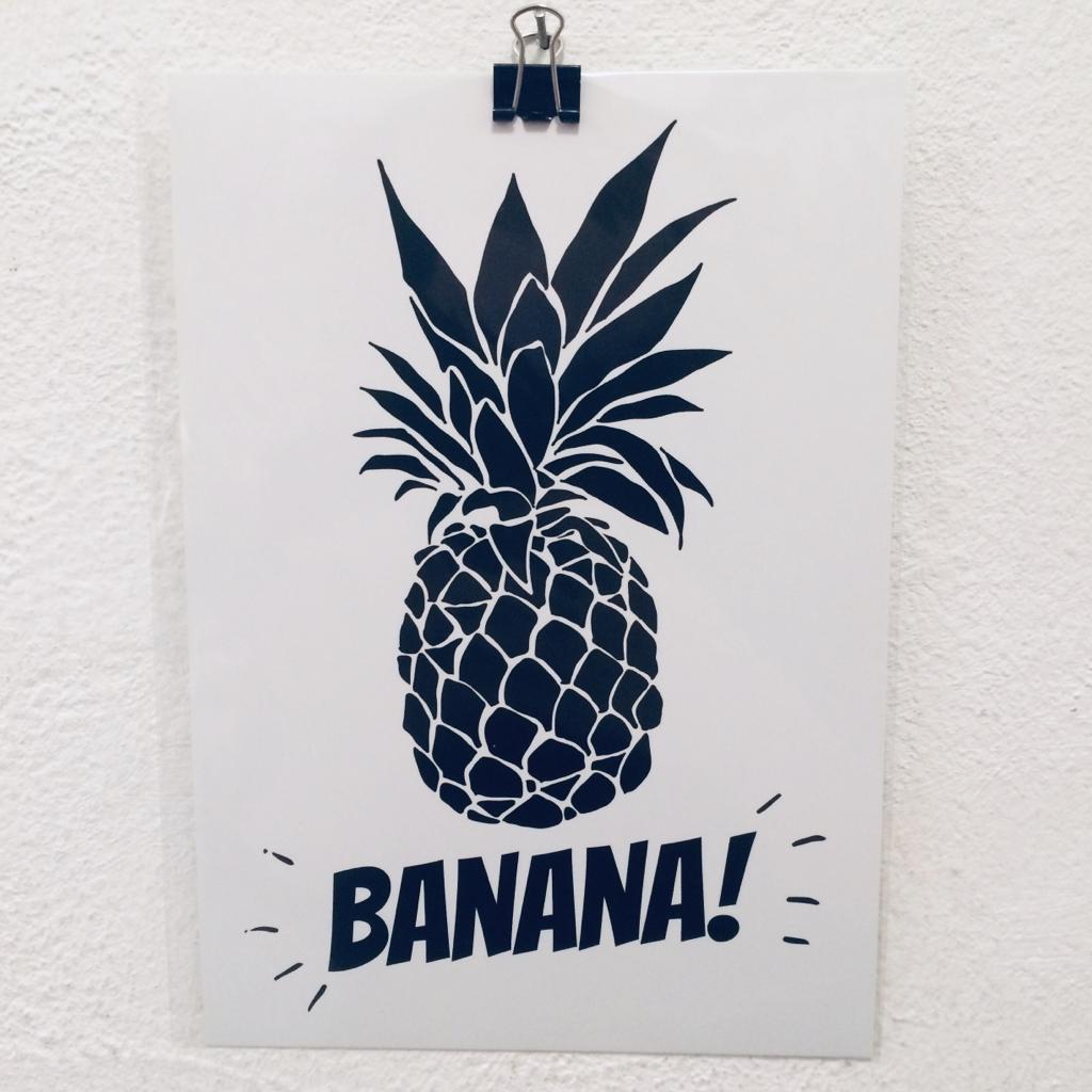 Miniposter Prints Eisenherz // Banana