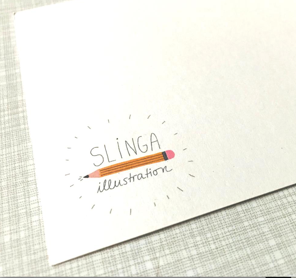Postkarte Slinga // Du fehlst mir ziemlich